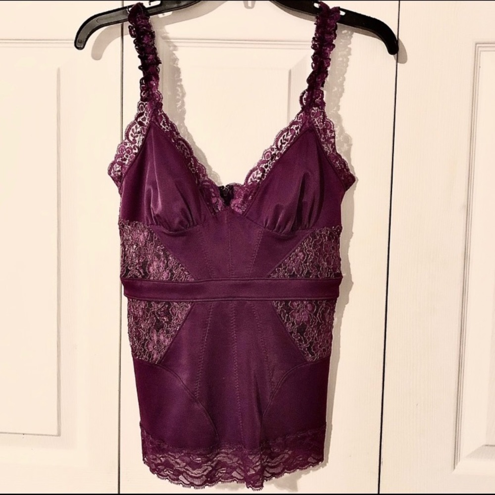 Marciano purple lace bustier cami